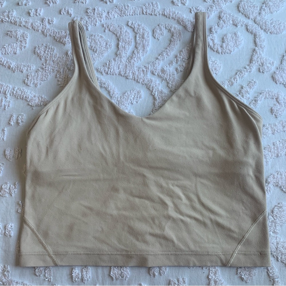 Women’s 6 LULULEMON Align Cropped Tank Cafe Au Lait